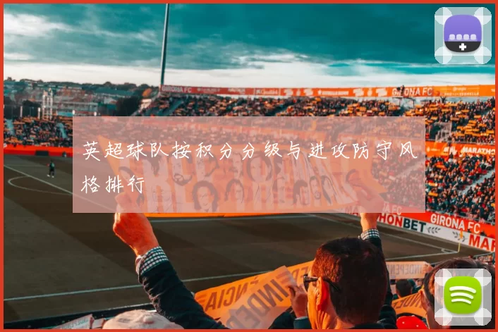 英超球队按积分分级与进攻防守风格排行